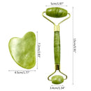 Facial Roller & Gua Sha Set – Natural Jade Stone Face Massager Tools