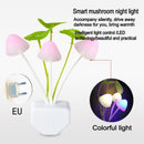 (Pack of 2) Cute Mushroom LED Night Light Dimming Sensor Wall Lamp For Home Decor