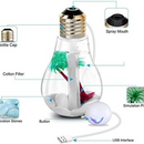 USB Powered Easy to Refill Water Push Button Nightlight Feature Control Creative Ocean Bulb Mist Spray Humidifier with Lid Opening with Box