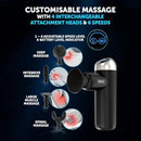 5-in-1 Electric Massage Gun | Deep Tissue Therapy Massager with 6 Speeds & 4 Heads
